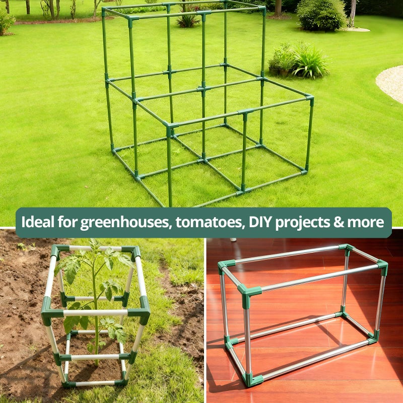 Gardeningwill 10Pcs 5 Way 16mm Elbow PVC Pipe Fitting Build Heavy Duty Greenhouse Frame Furniture Connectors Tent Connection - Image 5